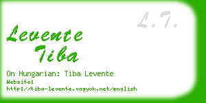 levente tiba business card